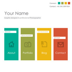 Vector minimal portfolio website template