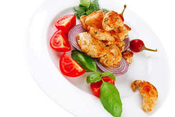grilled chicken meat