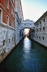 The Bridge of Sighs in Venice, Italy