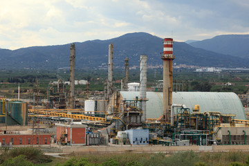 Petrochemical refinery plant in Tarragona, Spain