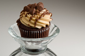 Peanut Butter Cupcake on a Glass