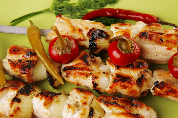 fresh roast chicken shish kebab