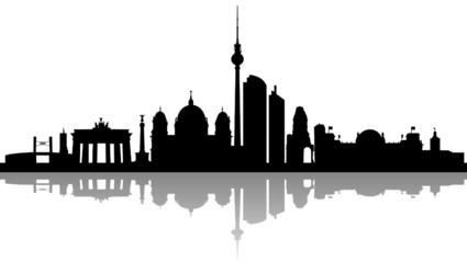 Naklejka premium Berlin Skyline mit Schatten