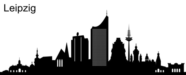 Naklejka premium Leipzig Skyline