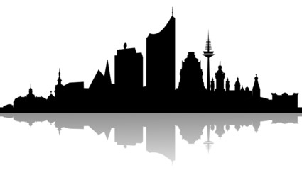 Fototapeta premium Leipzig Skyline