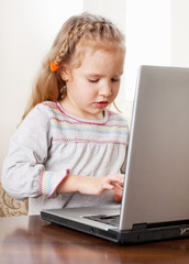 Child with laptop