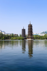 golden and silver pagodas