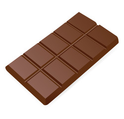 Bar of chocolate. Vector illustration on white background