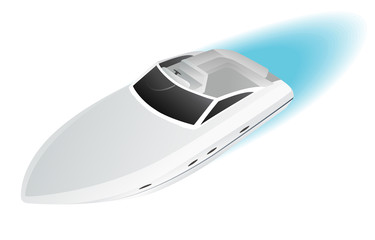 Boat. Vector illustration on white background