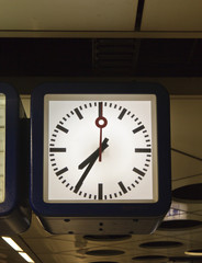 clock at train station