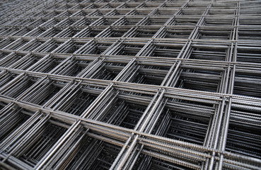 Steel Bars Stacked For Construction