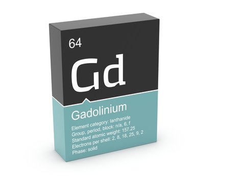 Gadolinium from Mendeleev's periodic table