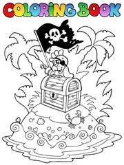 Livre de coloriage avec le thème de pirate 3