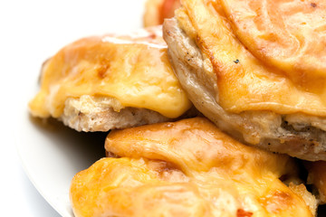 Fried meat stake on French