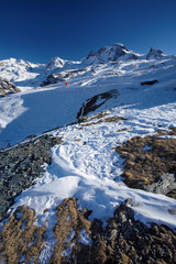 Fototapeta na wymiar Szwajcaria Schwarzsee 2583 m nad poziomem morza wm