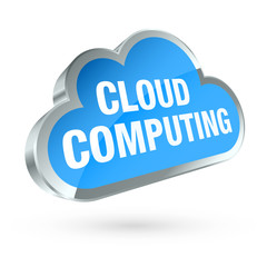 Middle Blue 3D Cloud Silver Frame 