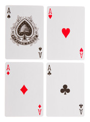 Cards for the poker on the table