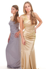 Envy of her friends - two girls in dress