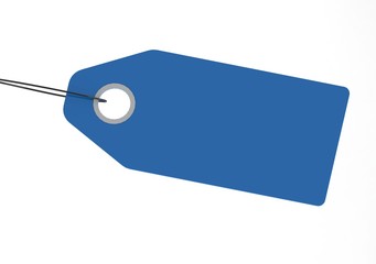 Blank Blue Shopping Tag