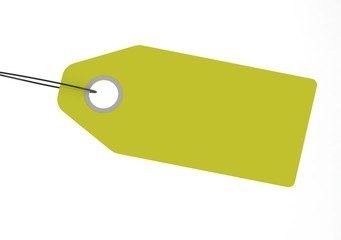 Blank Yellow Shopping Tag