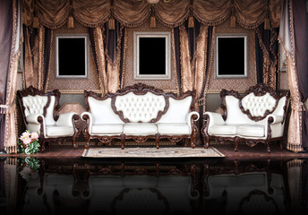 Elegant vintage room. Palace.