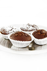 Fresh baked chocolate muffins