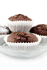 Fresh baked chocolate muffins