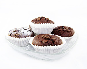 Fresh baked chocolate muffins