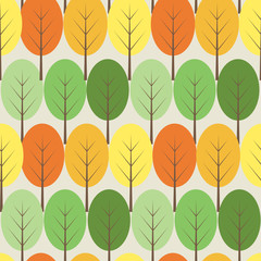 Vector trees seamless pattern