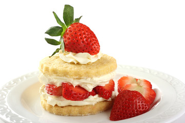 Strawberry and cream shortcake