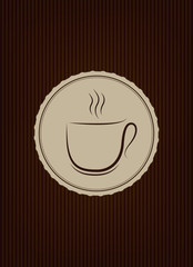 Kahverengi fonda kahve logosu