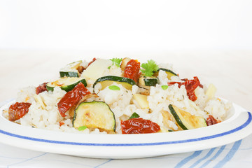 Rice dish with vegetable.
