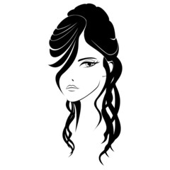 acconciatura donna - capelli lunghi raccolti - coiffeure © mapi