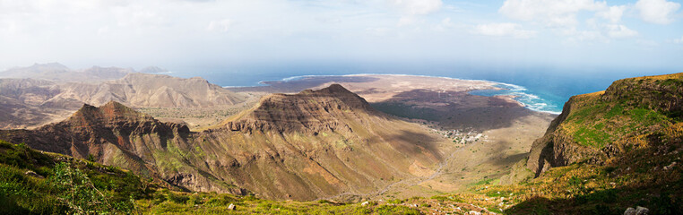 Fototapeta na wymiar panorama z Wysp Zielonego Przylądka