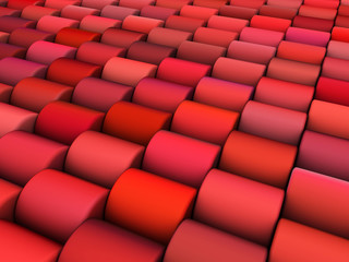 Fototapeta premium abstract 3d render multiple pink red cylinder backdrop pattern