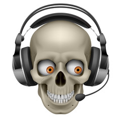 Cool Skull with headphones