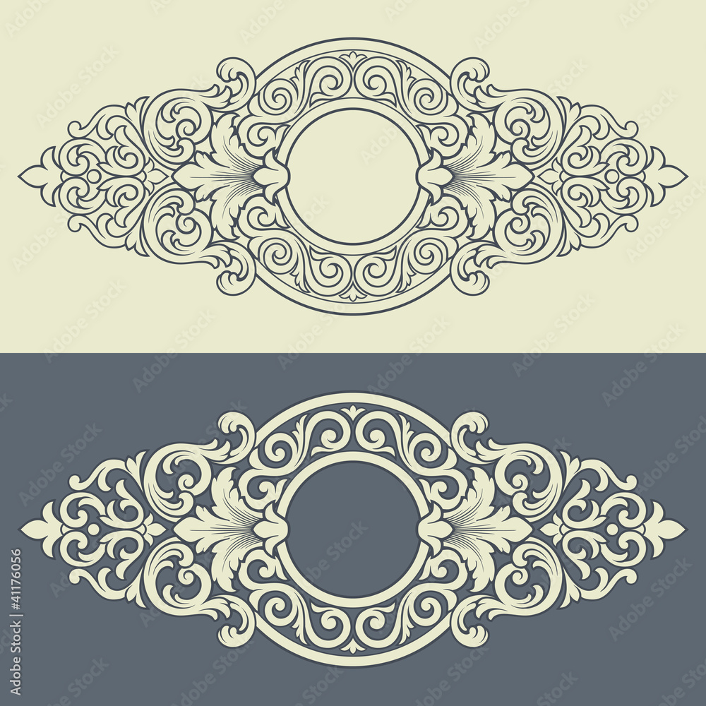 Aufkleber vector vintage decorative frame pattern design