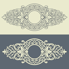 Vector vintage decorative frame pattern design