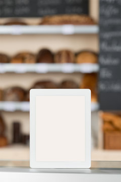 leerer bildschirm in der b&auml;ckerei