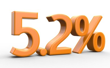 5.2 % 3d Schrift orange