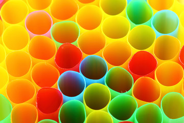 Colorful straws close up