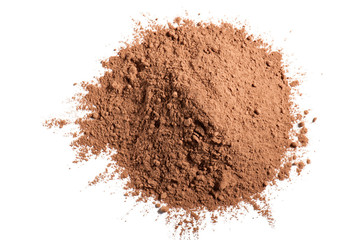 cocoa powder, isolated on white