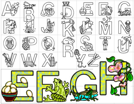 abc alphabet letters design background