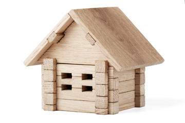 Obraz na płótnie Canvas Zabawka drewniany dom