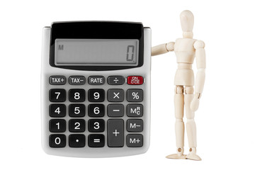 Dummy with the calculator