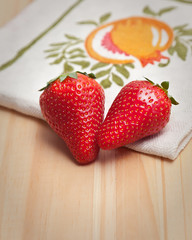 Fragole sopra Tovagliolo