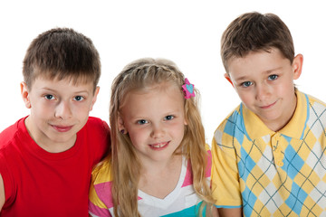 Group of three children