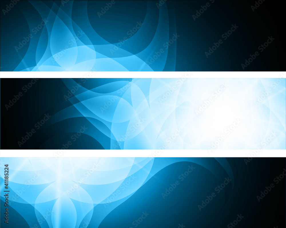 Poster abstract header colorful set vector