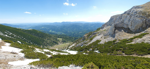 Alpine landscape panorama