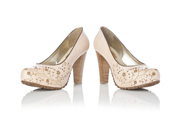 Obraz premium Women shoes on white background